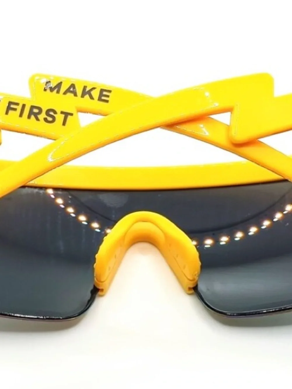 Bumble Yellow Shield Sunglasses for Men - Yellow Frame, Mirrored Lens - Picture 8 of 8